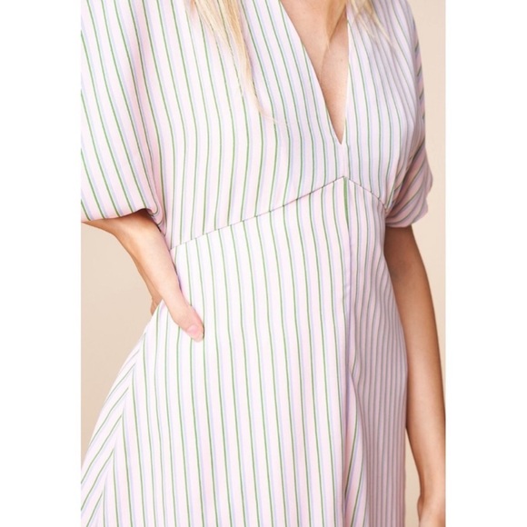 Striped Kimono Mini Dress - Picture 6 of 10